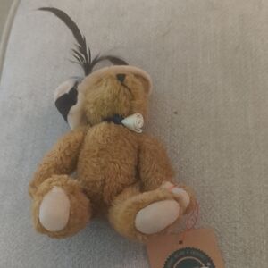Boyds Bears Brown Teddy with Black and White Hat